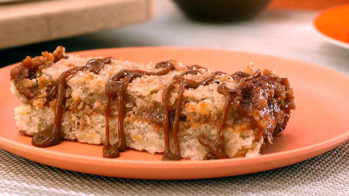 Receta de tarta de coco y dulce de leche  paso 7