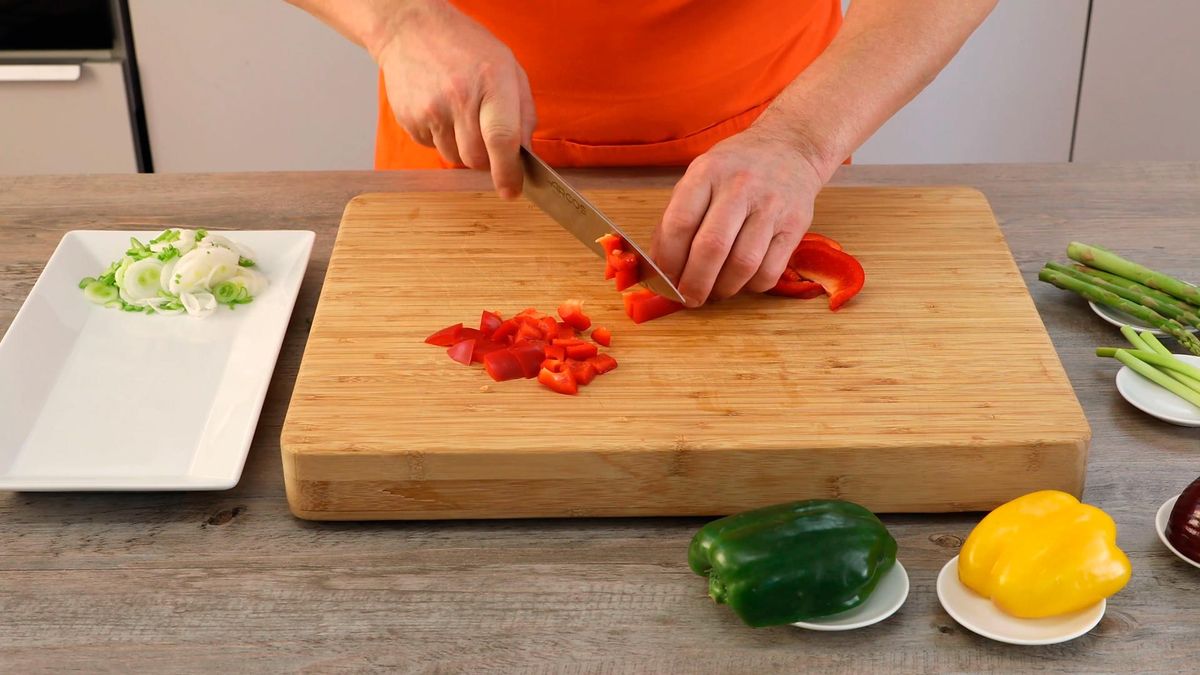 Pasta de lentejas rojas con verduras   paso 1