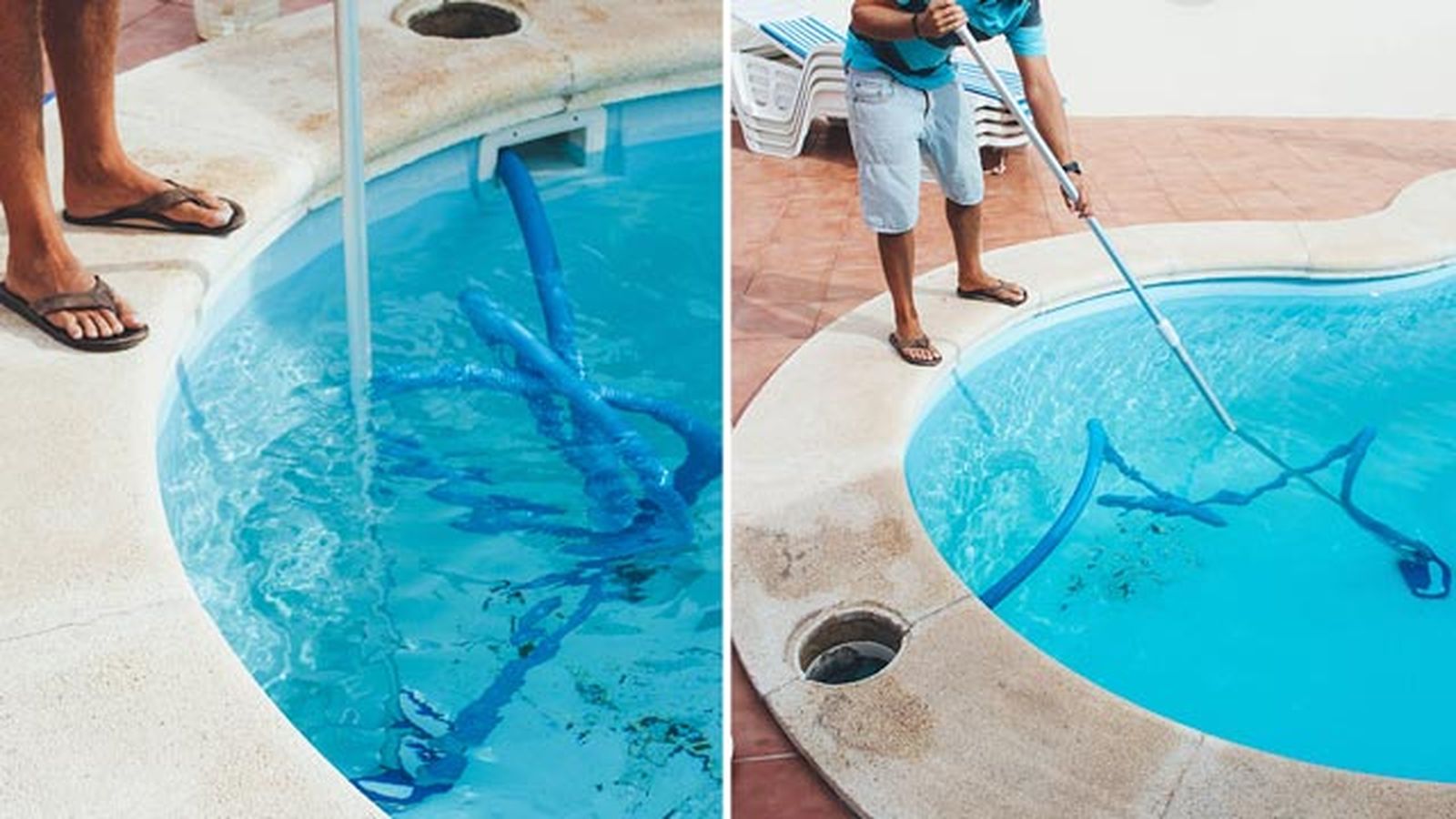 como limpiar la piscina limpiafondos manual