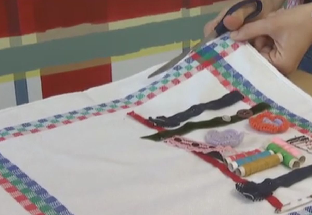 Hacer cuadros con elementos de costura paso 3