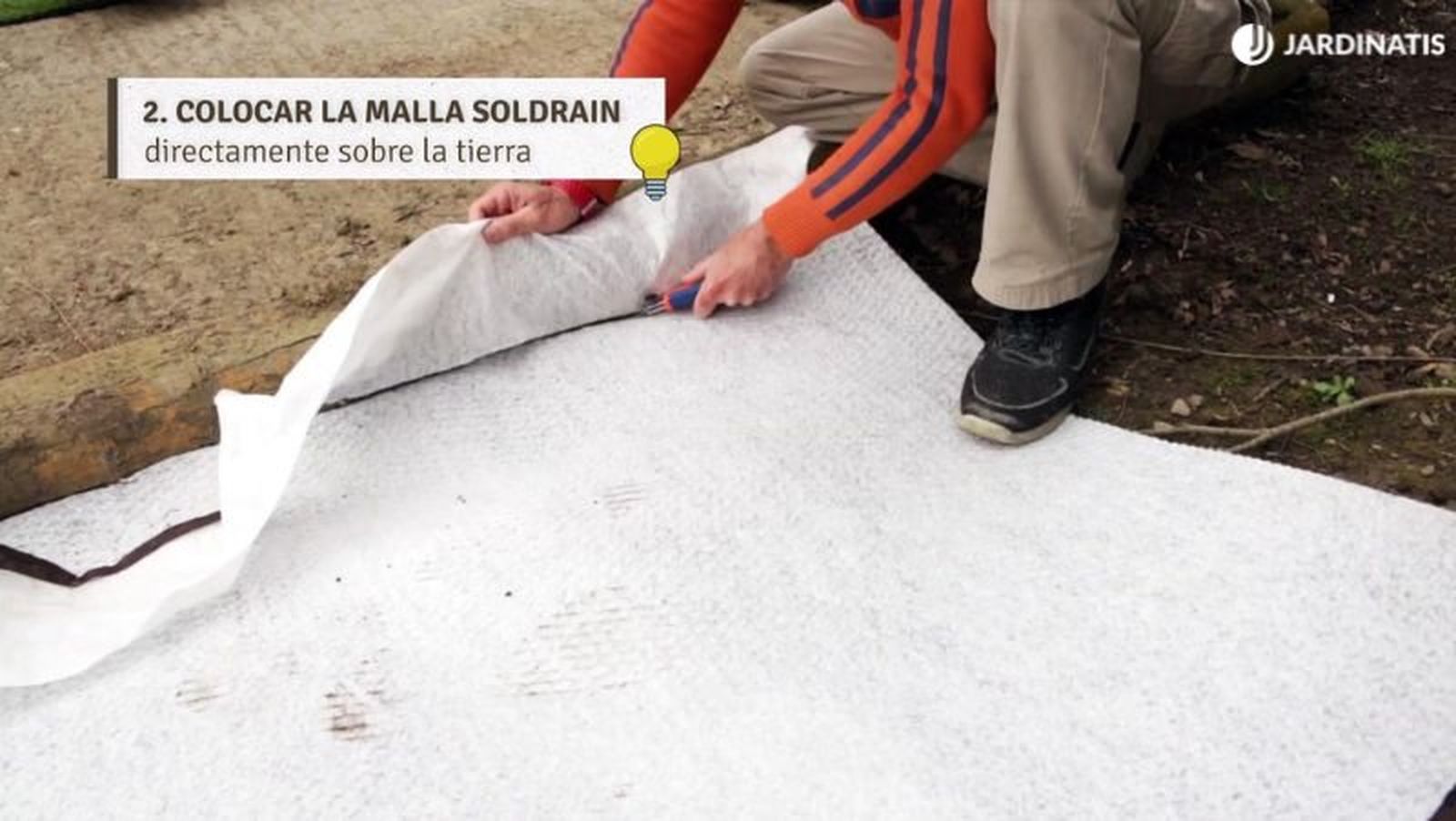 instalar la malla Soldrein sobre tierra