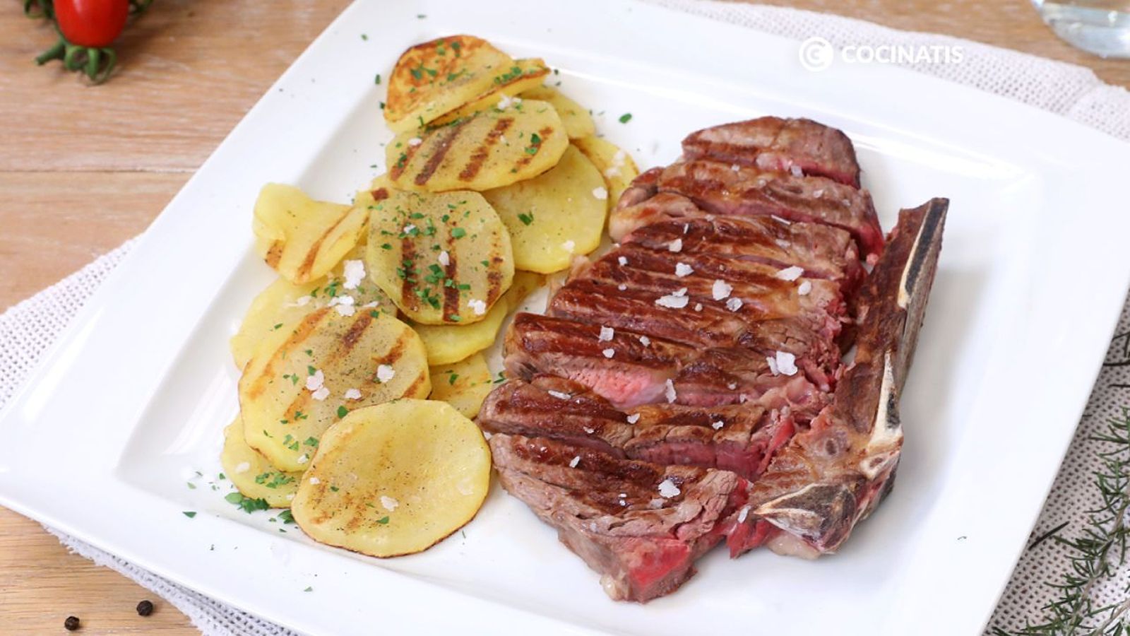 receta ternera con patatas al grill
