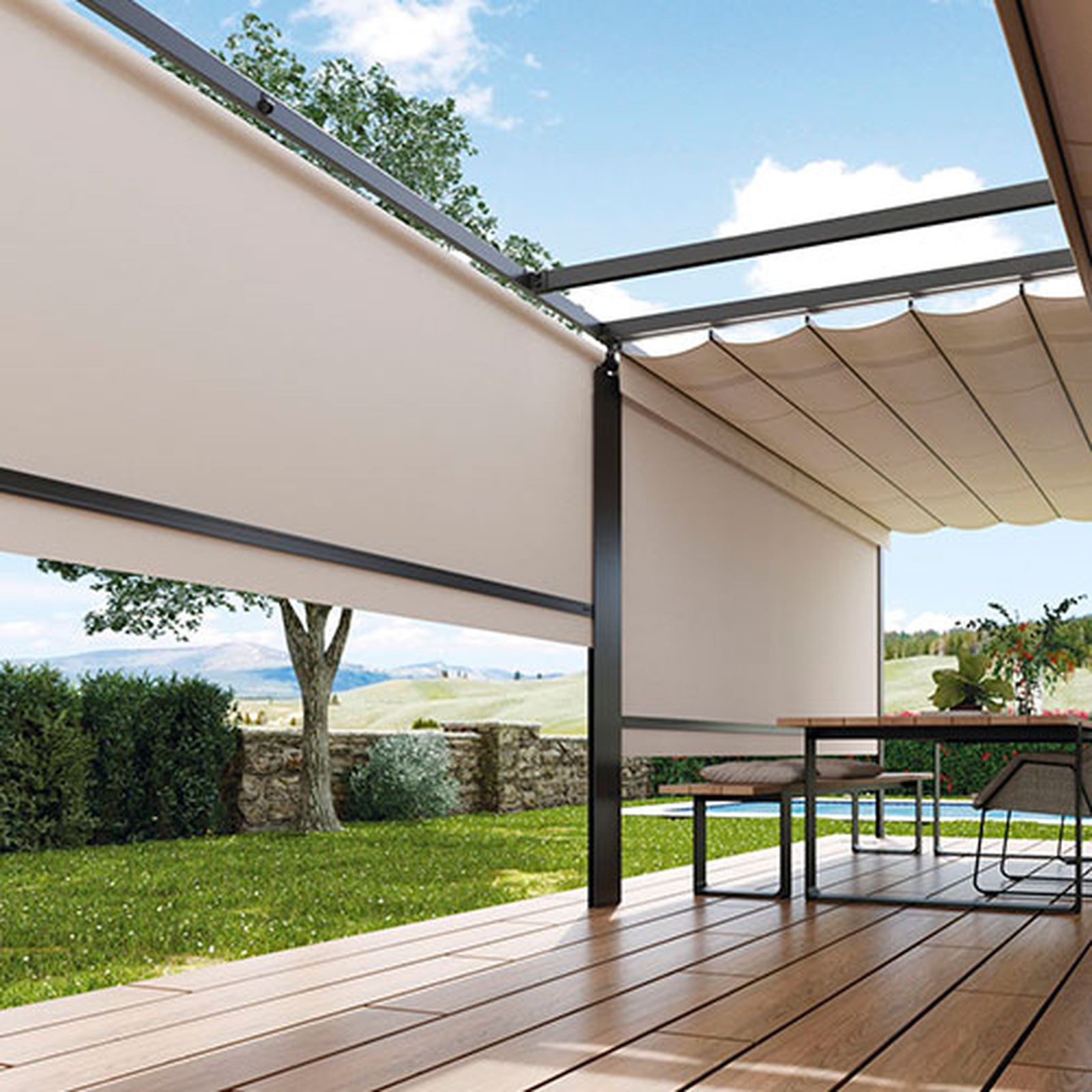 toldo bajante exterior