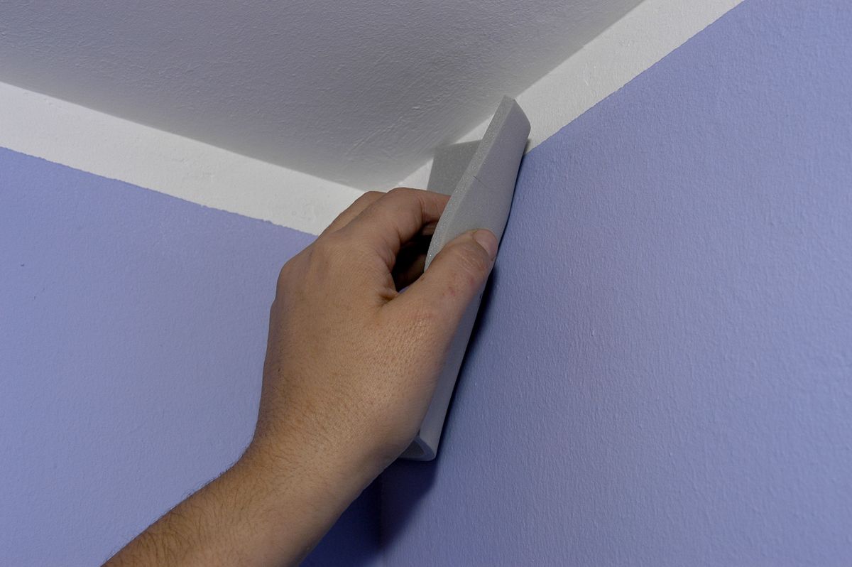 Colocación de cornisa de poliestireno paso 2