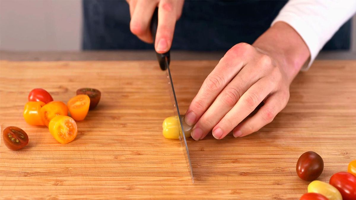 Receta de tabulé de bulgur con queso feta  paso 1