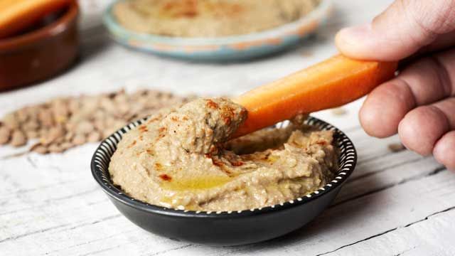 hummus de lentejas receta facil