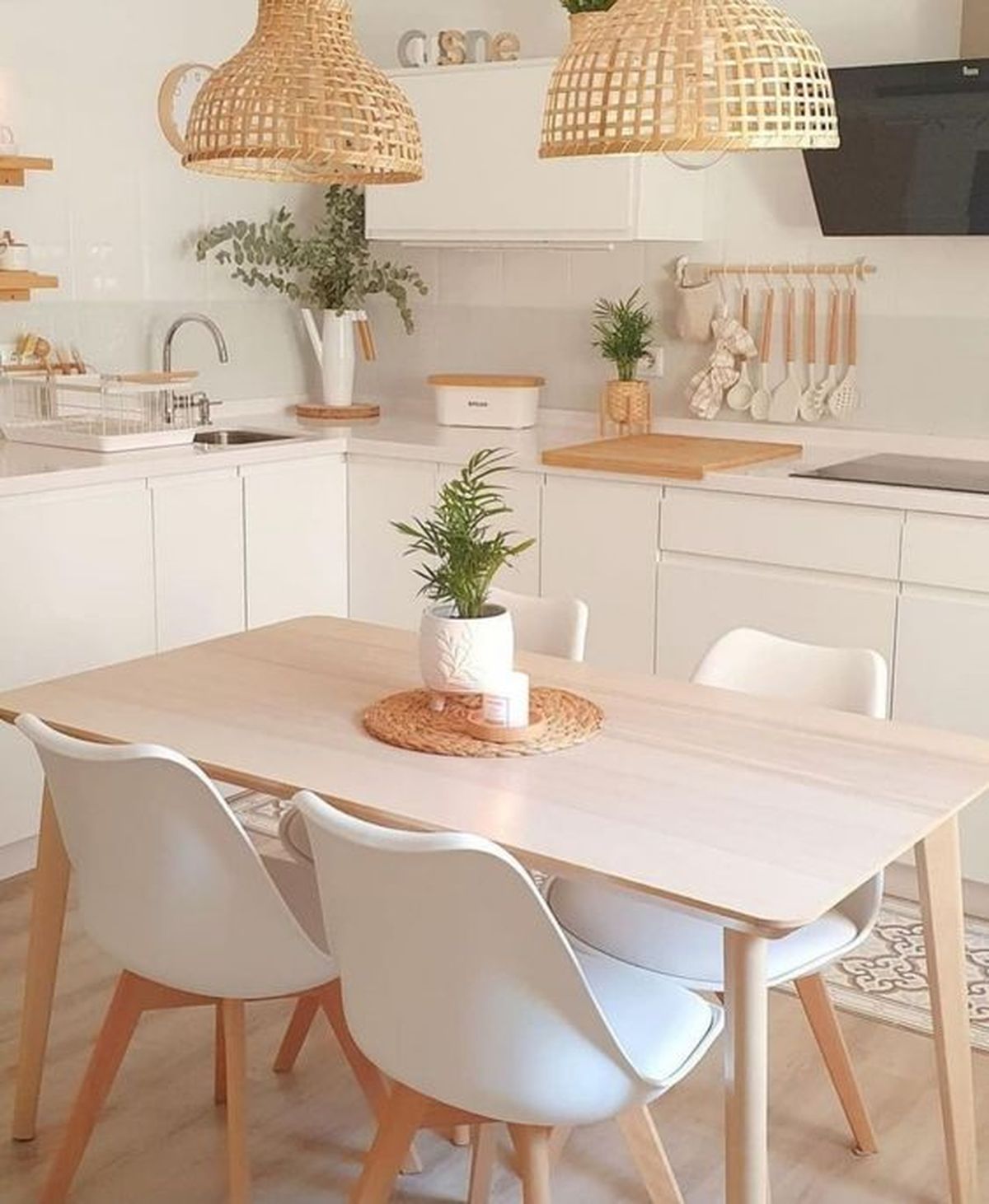 cocina blanca madera madera complementos 2