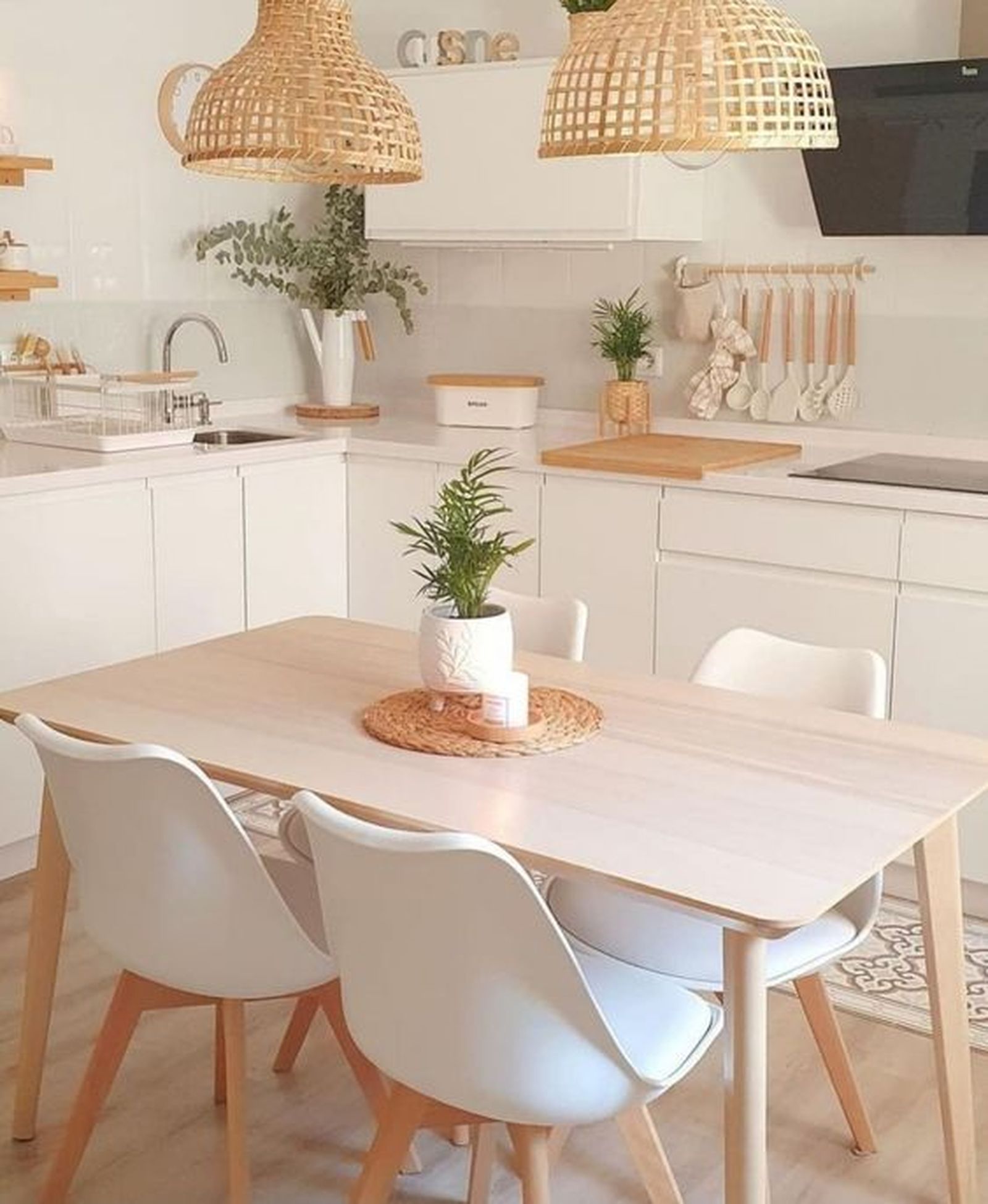 cocina blanca madera madera complementos 2