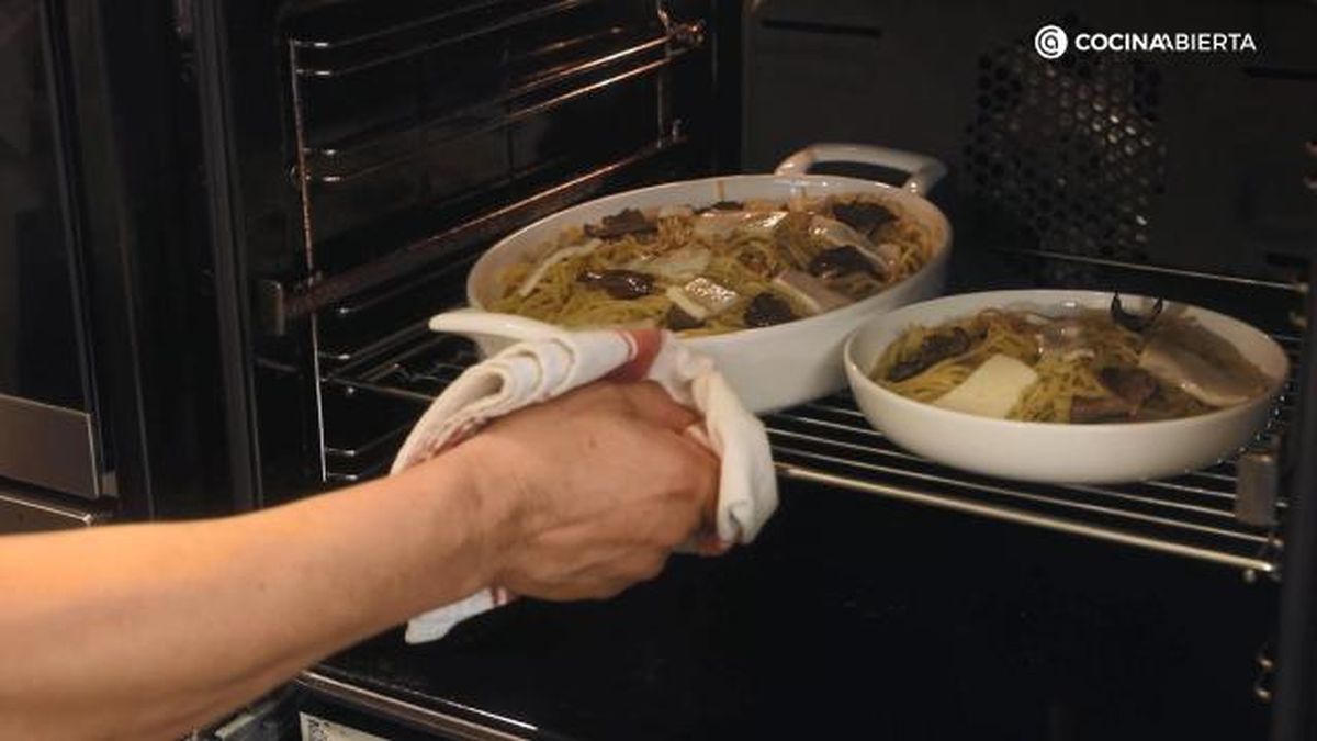 Espaguetis queso trufa paso 4