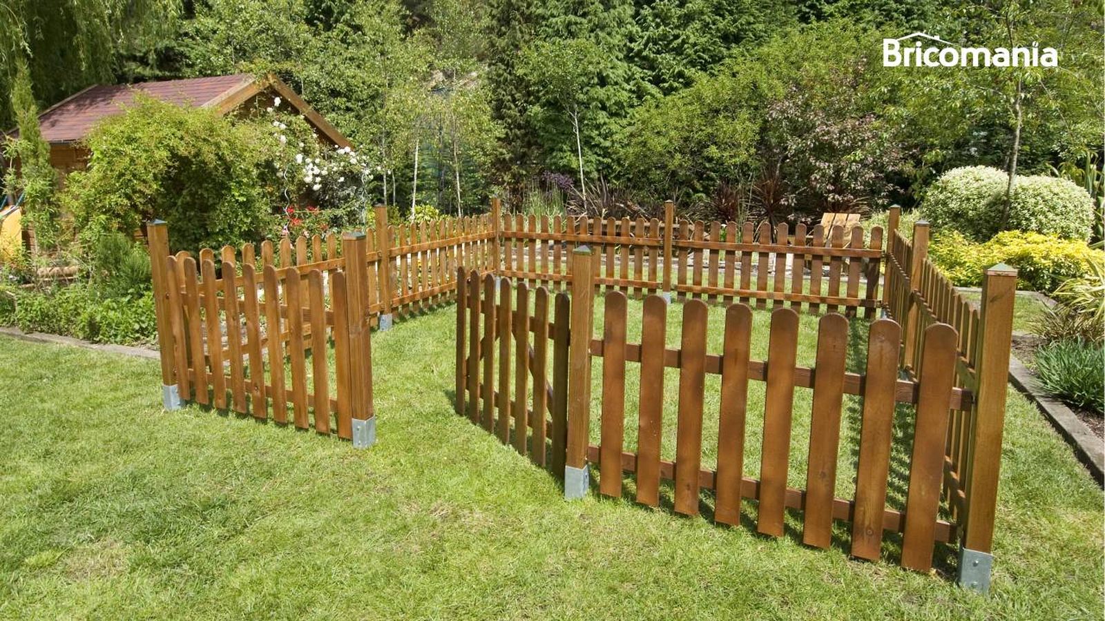 Bricomania 509 valla de madera para jardin xl