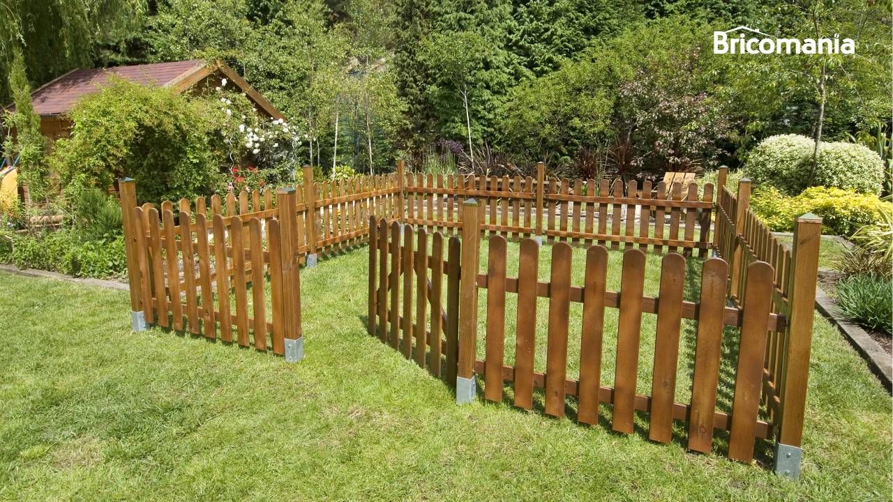 Bricomania 509 valla de madera para jardin xl