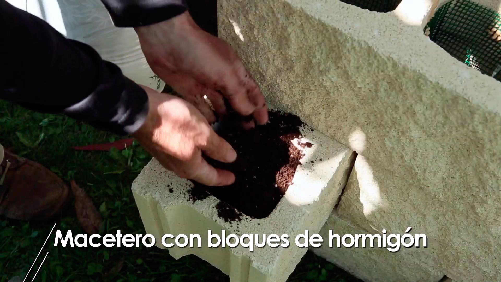 Cómo hacer un macetero con bloques de hormigón paso 6