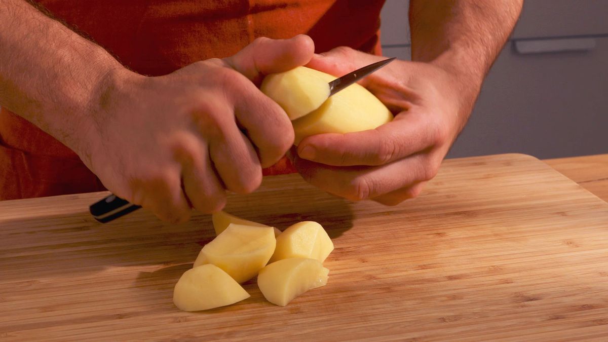 Vichyssoise, crema de puerros fría   Paso 2