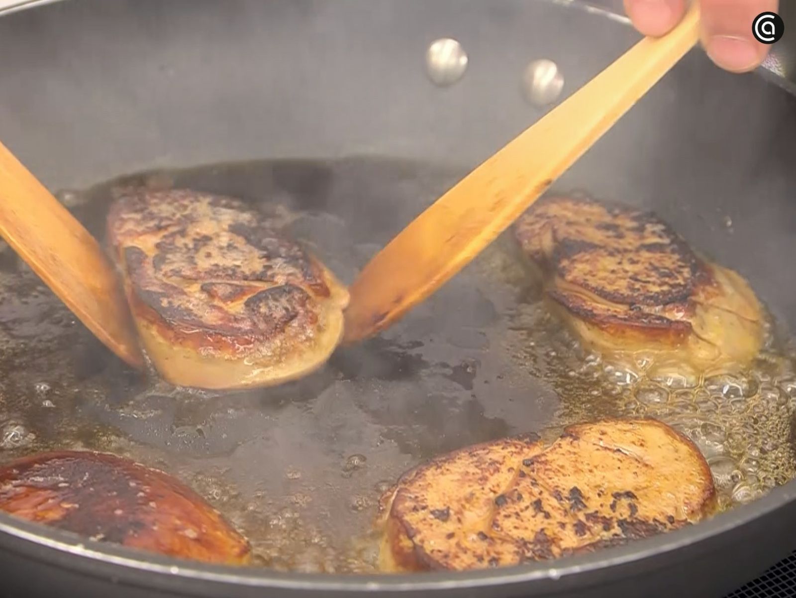 Escalope de foie gras con manzana - paso 3