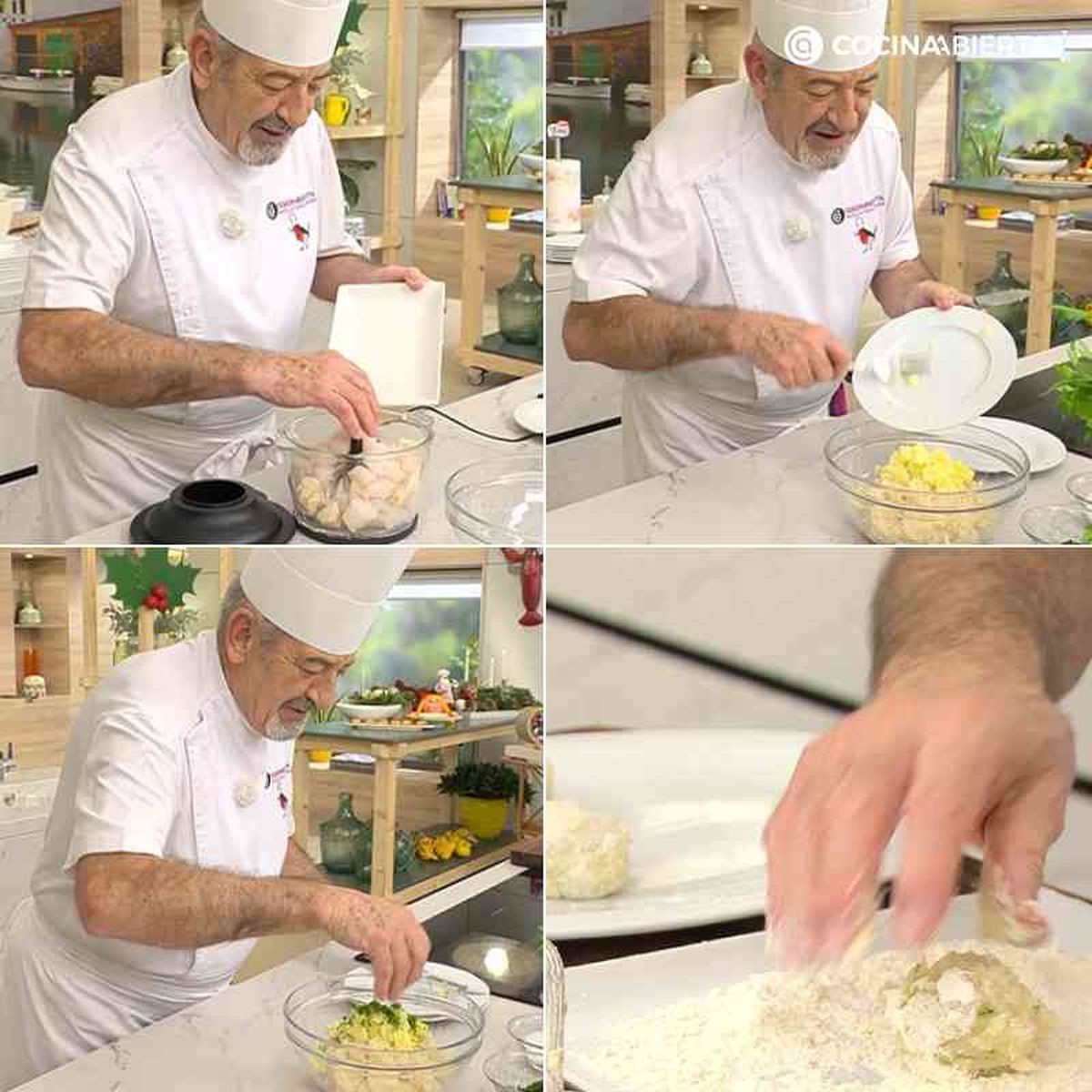 Prepara las albóndigas de bacalao