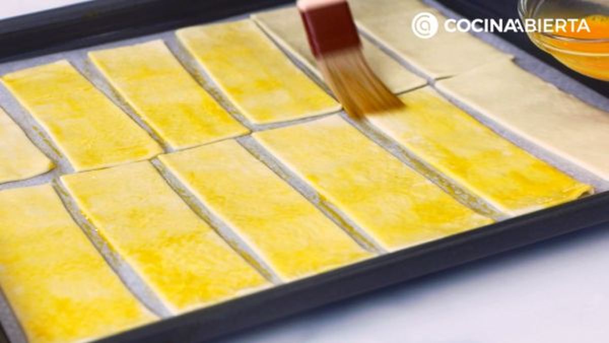 miguelitos melocoton chocolate paso 1