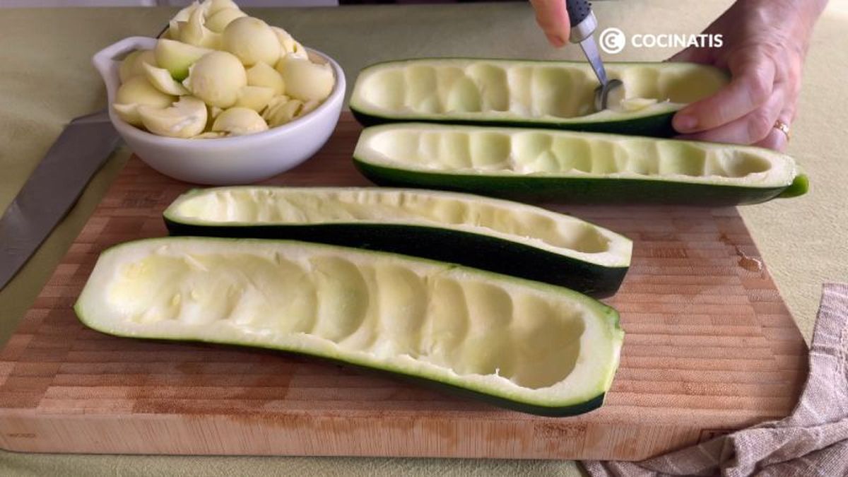 Vaciamos los calabacines