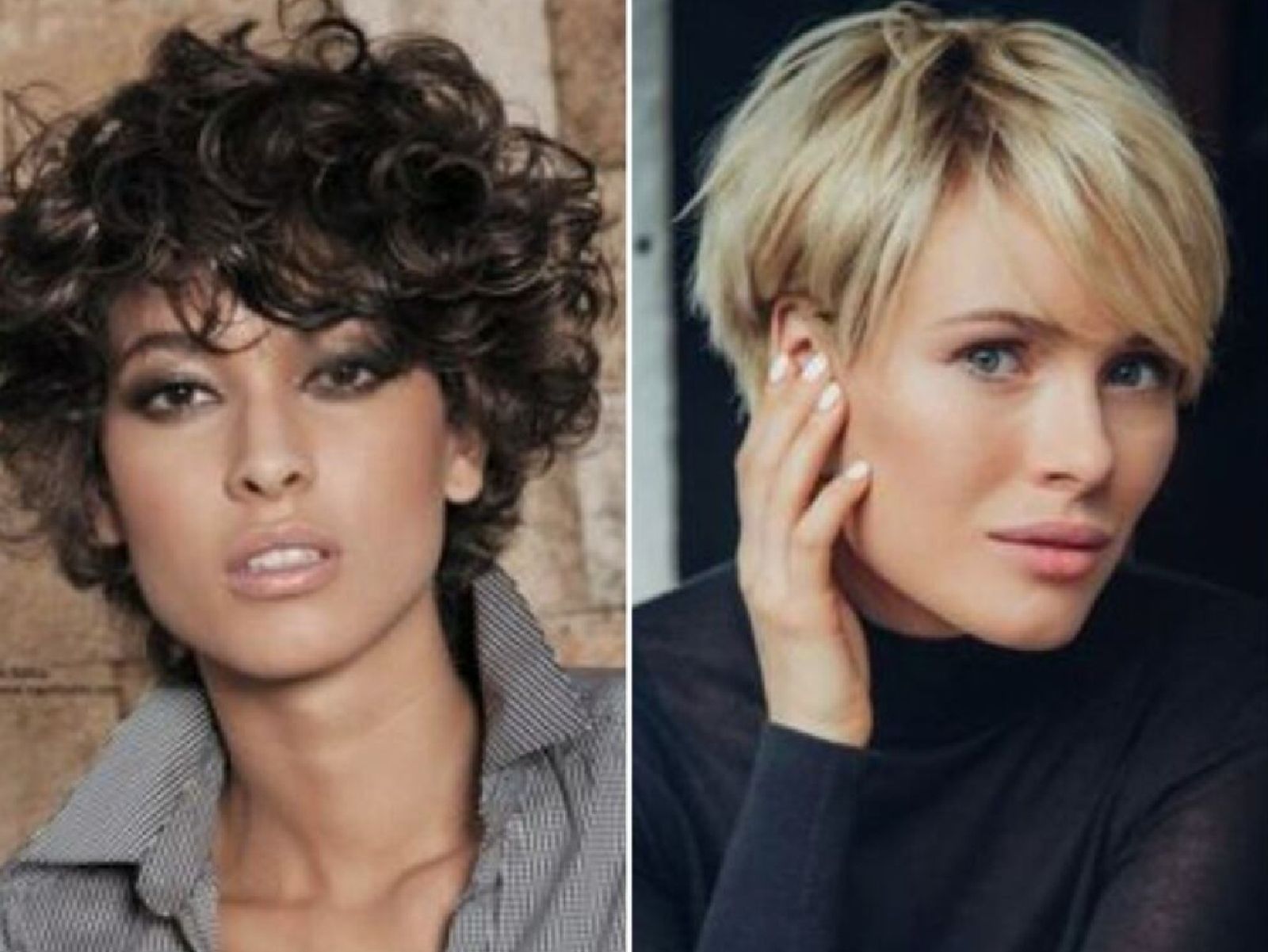 Cortes de pelo corto en cabello rizado y liso para mujeres de 50