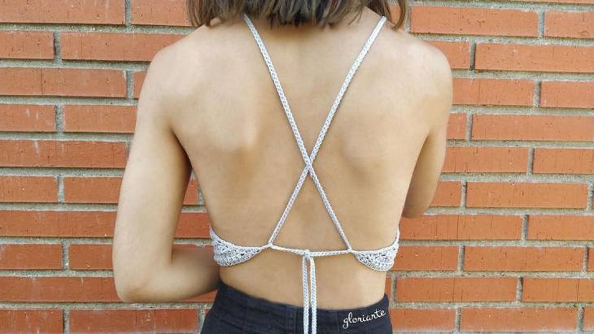 como hacer un crop top de crochet parte trasera