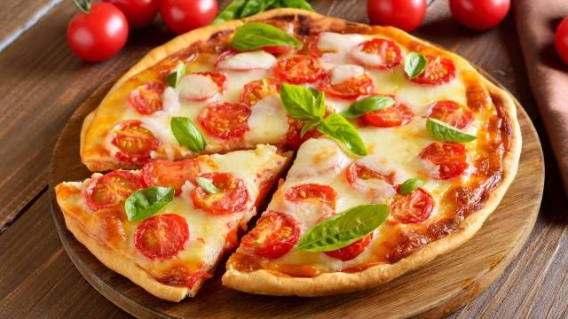 pizza margarita porciones