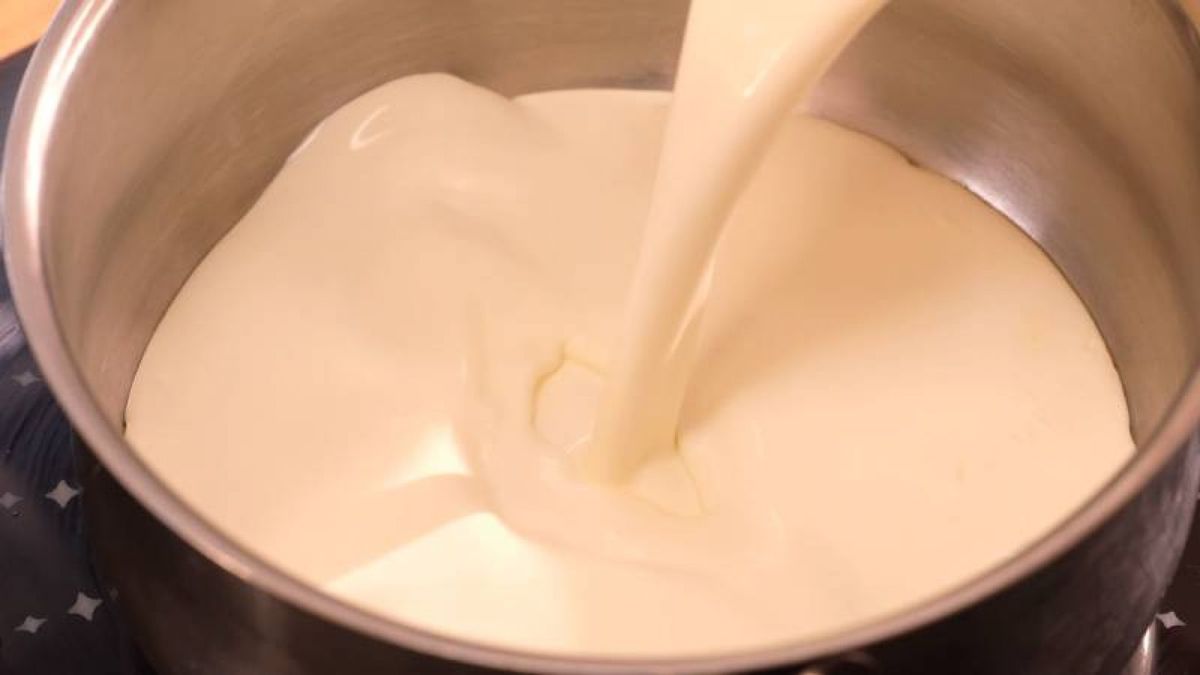 crema de turrón  paso 1