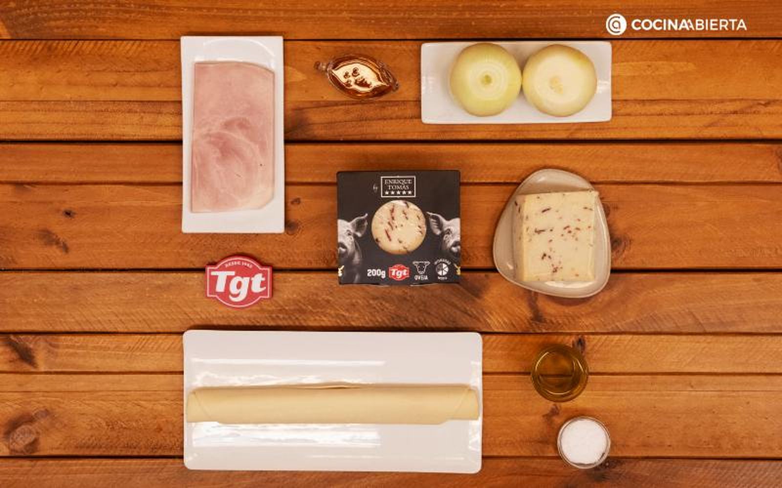 Pizza de hojaldre - ingredientes