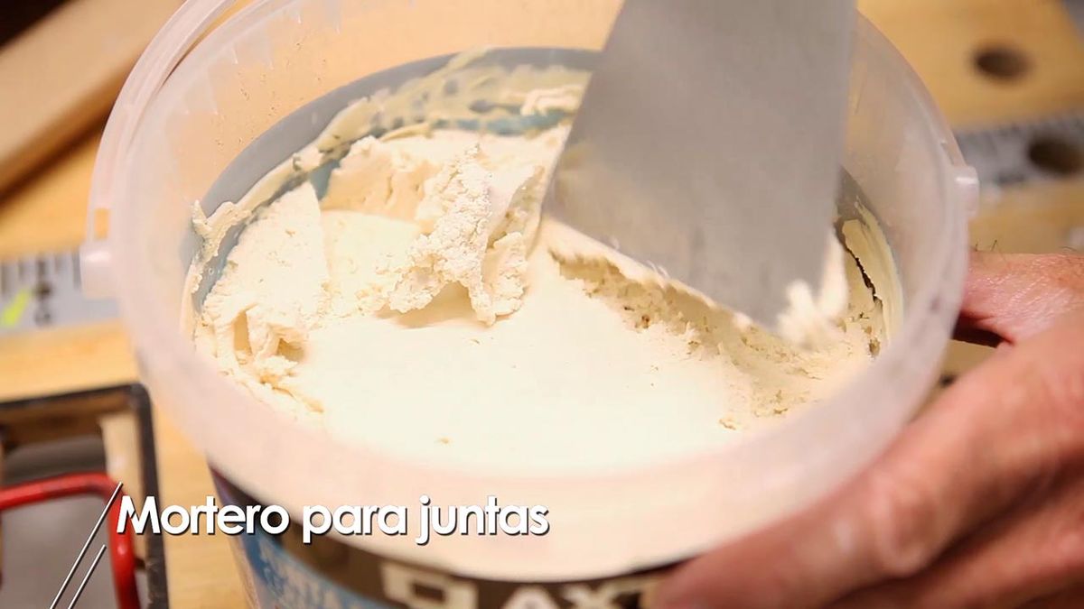 Mortero para juntas paso 4