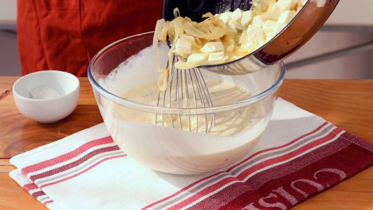 Quiche de queso y cebolla   Paso 3