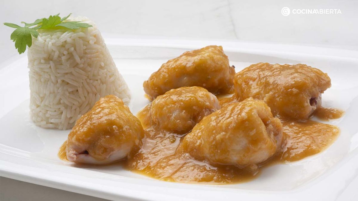 calamares en salsa de cebolla con arroz receta karlos arguinano karl68020321