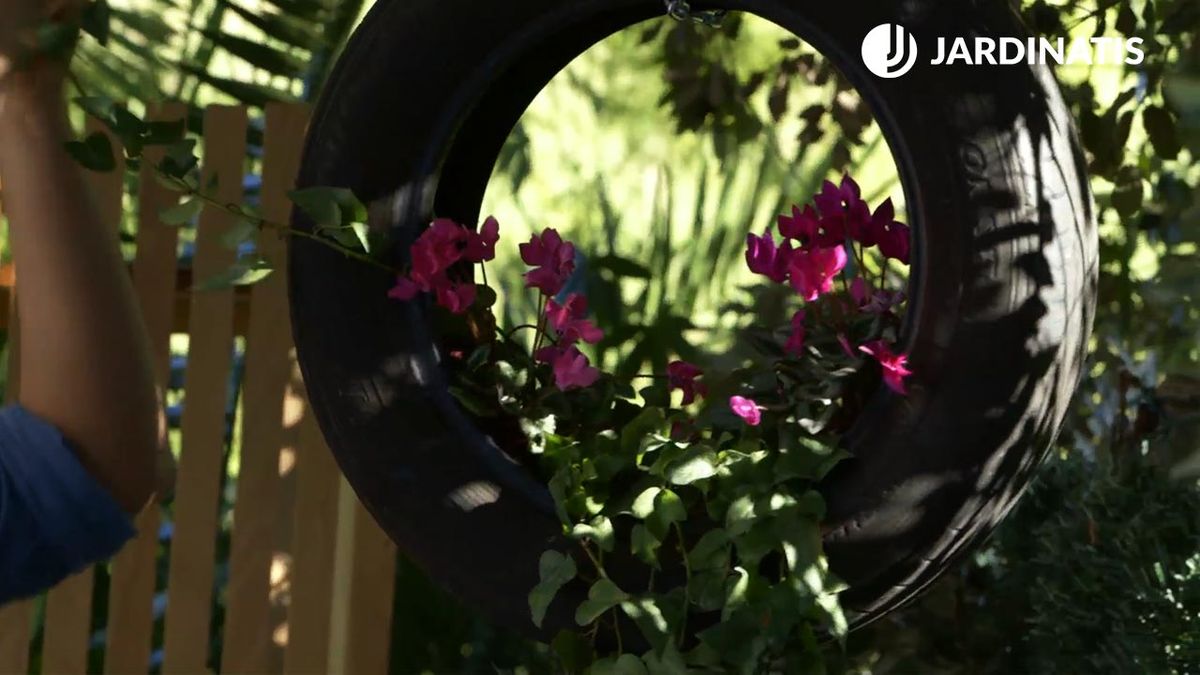 como hacer macetas colgantes con neumaticos brico 893 jardin