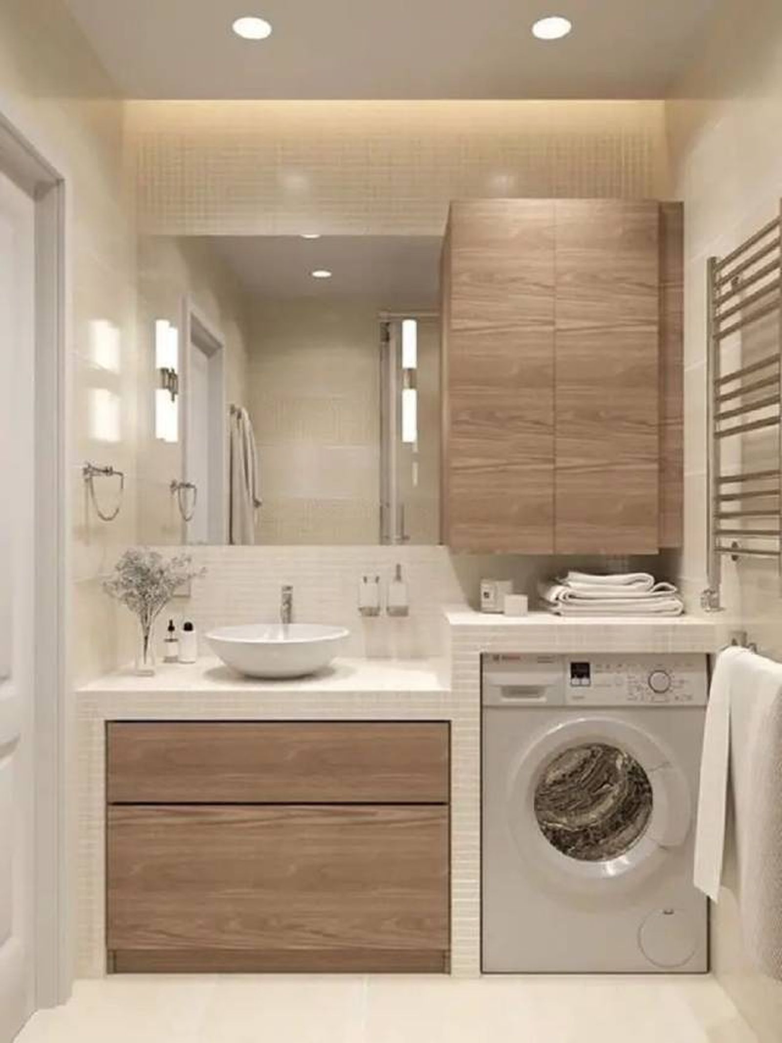 Soluciones para integrar la lavadora en el cuarto de baño 5