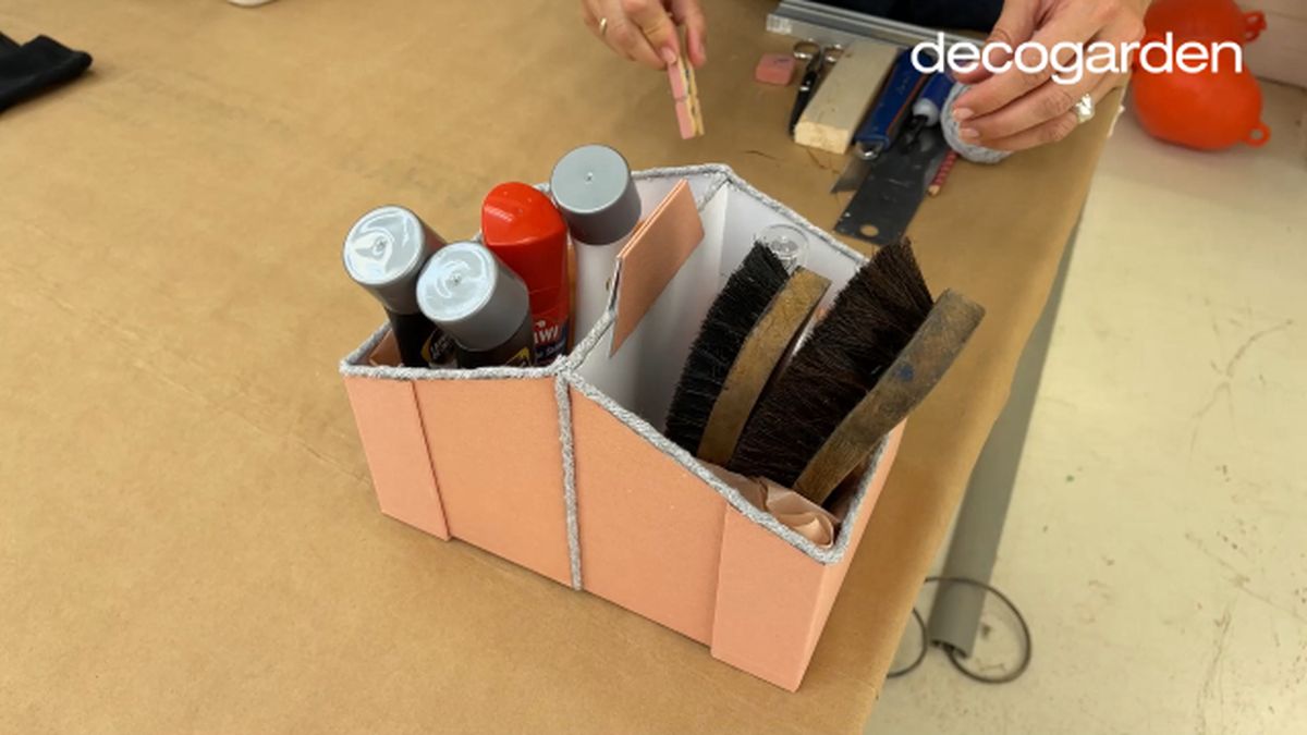 decorar caja carton zapatos paso 11