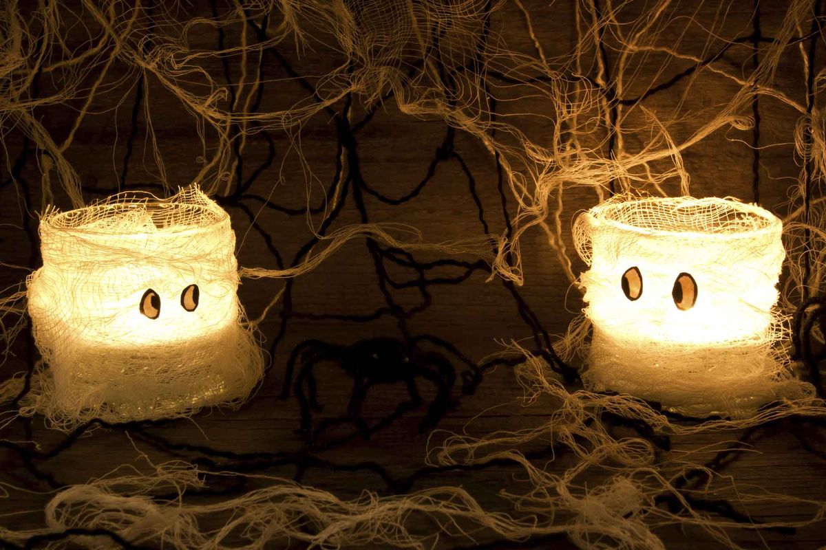 Vasos decorados para Halloween