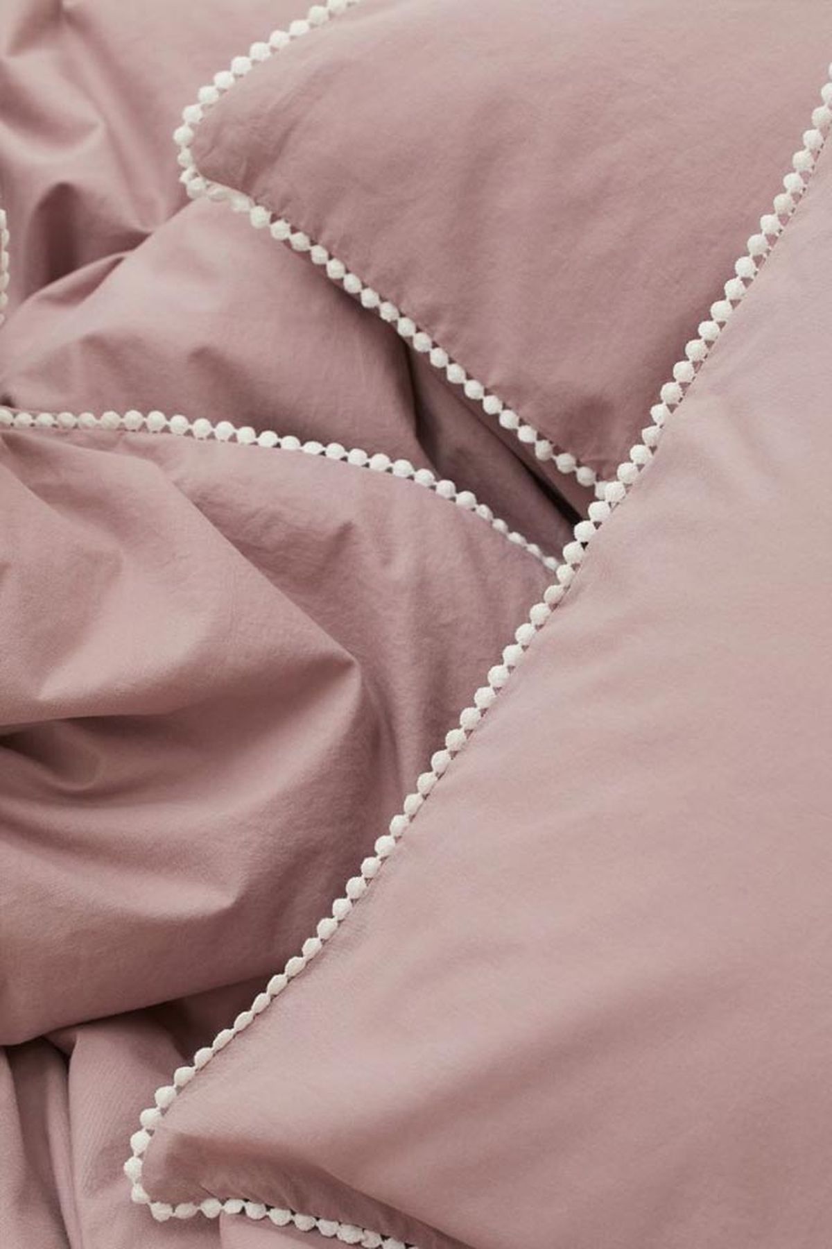 hm funda nordica ribete rosa palo