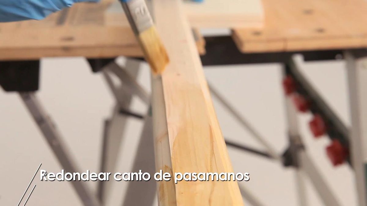 Como redondear el canto de un pasamanos paso 5
