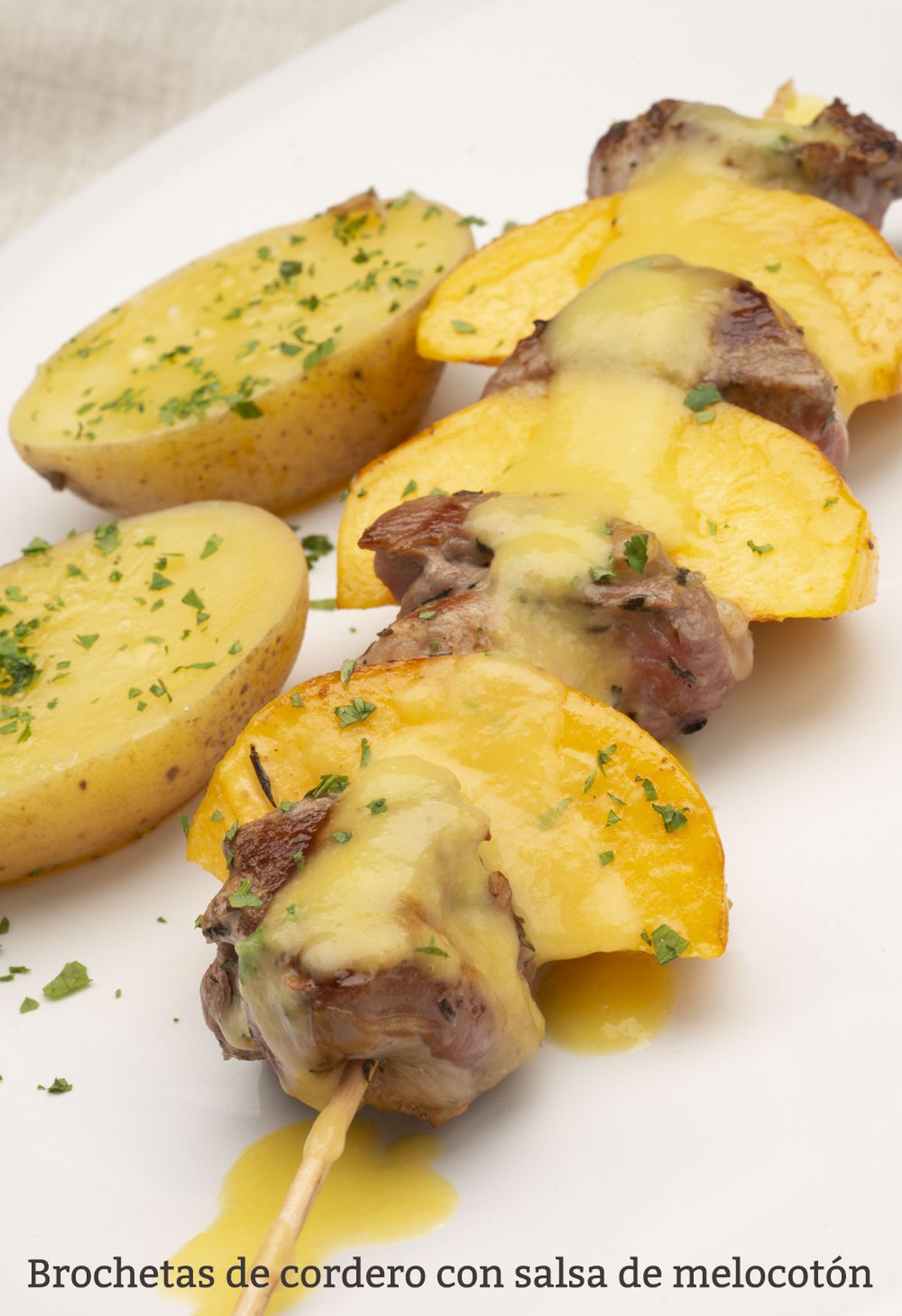 brocheta melocoton vertical