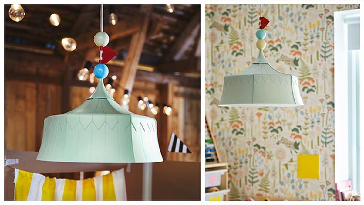 lampara de techo verde claro TROLLBO ikea