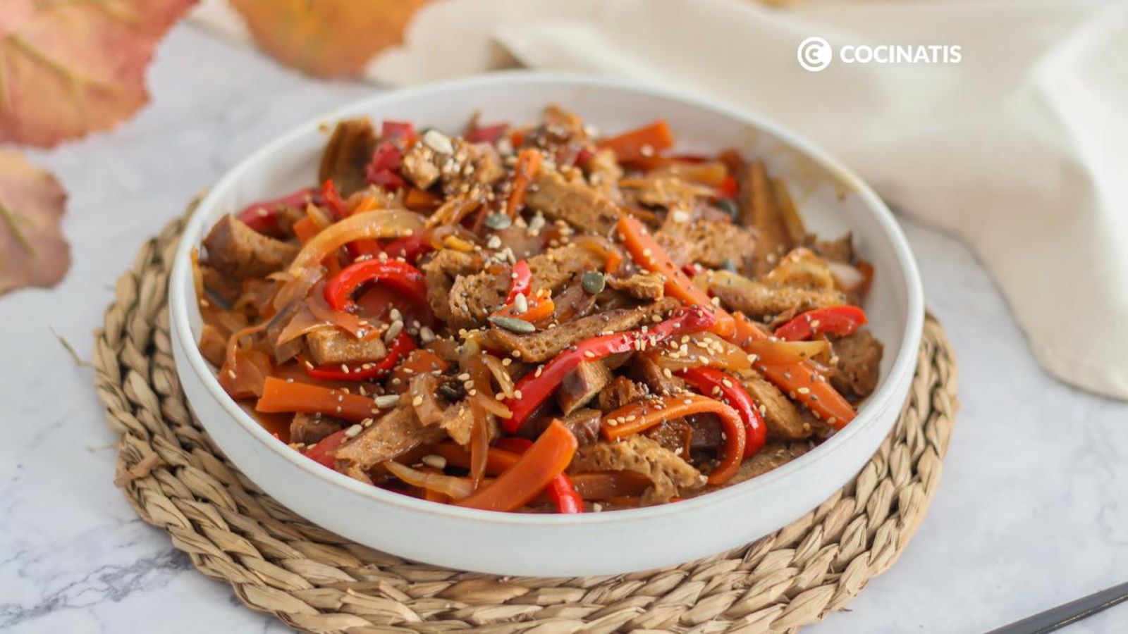 Seitán con verduras