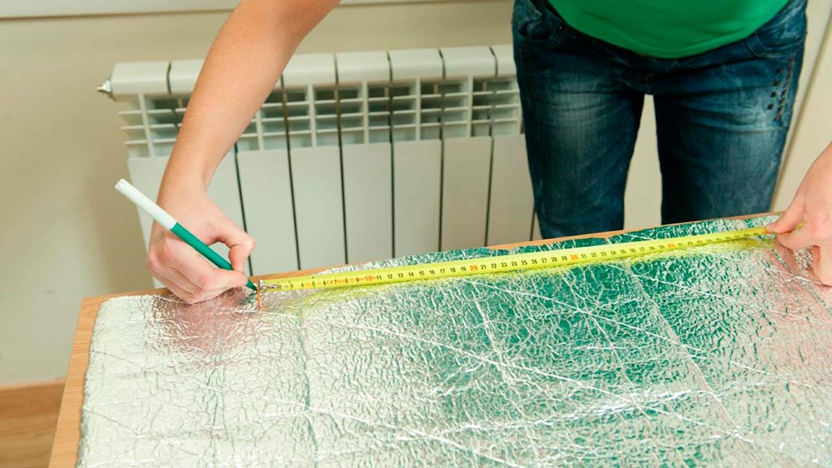 Lámina reflectante para radiador paso 4