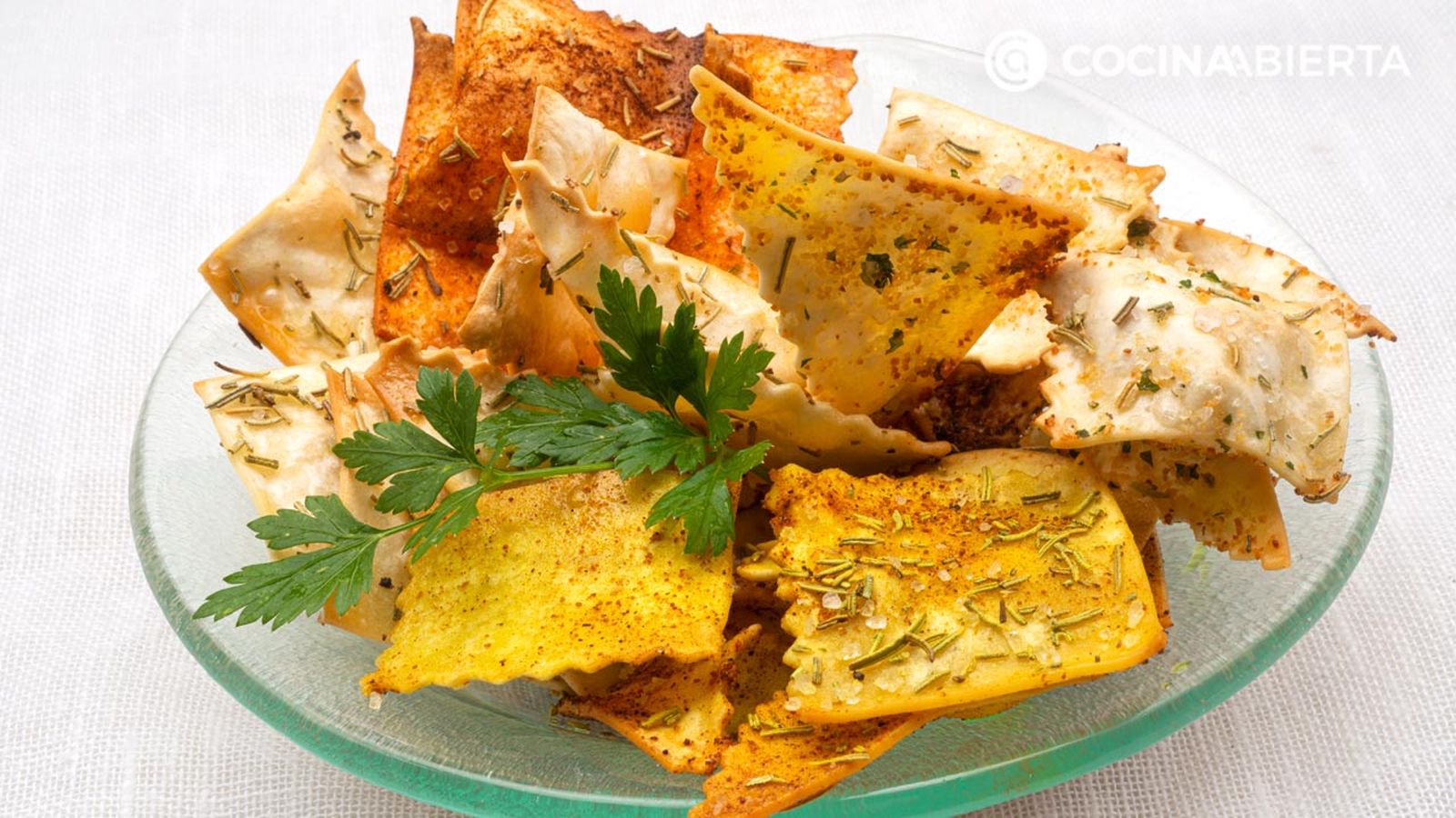 aperitivo especiado crujiente de pasta al horno receta karlos arguinano kar67770321