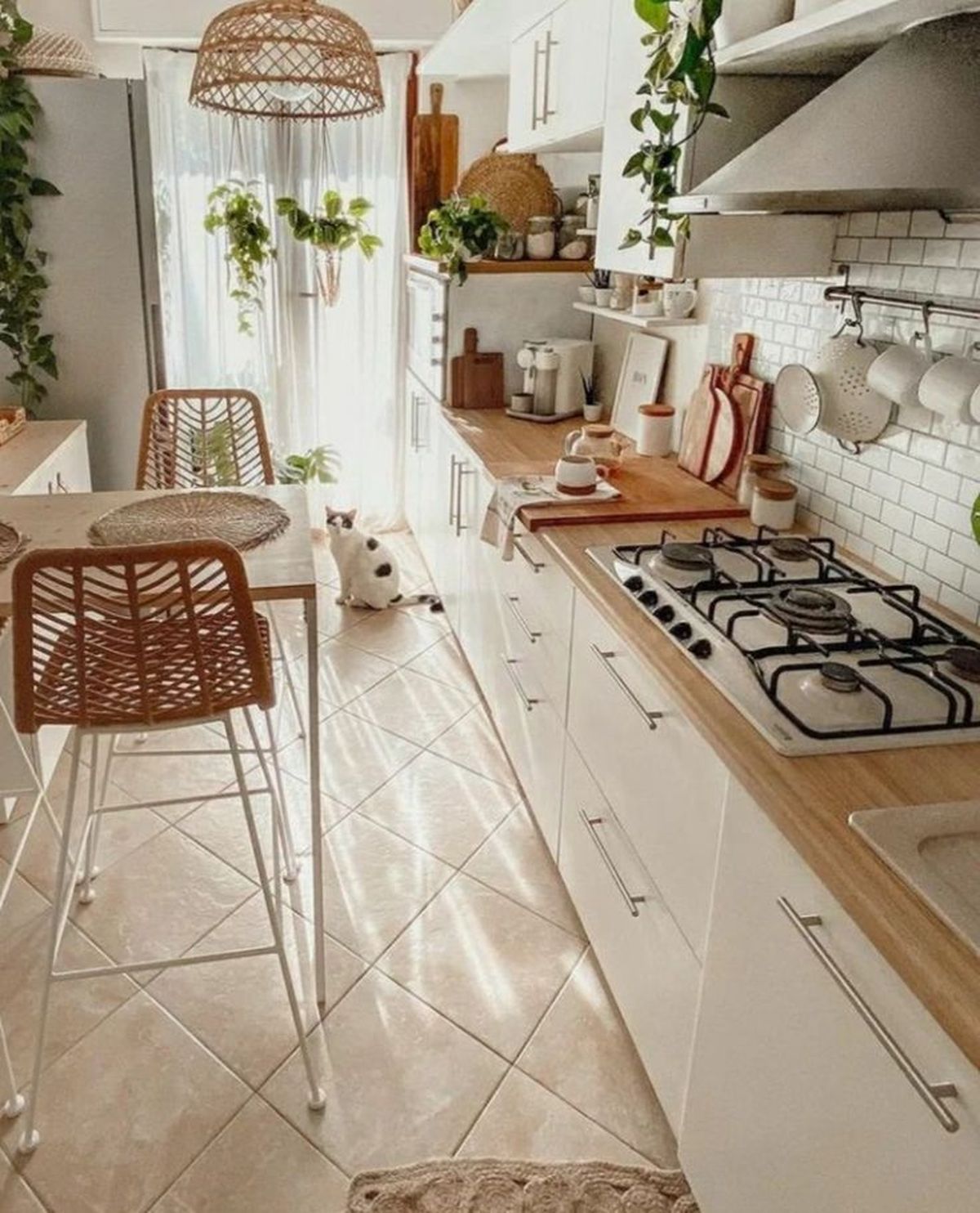 cocinas blancas mezclar suelos baldosas mate naturales pinterest decor & lifestyle 3