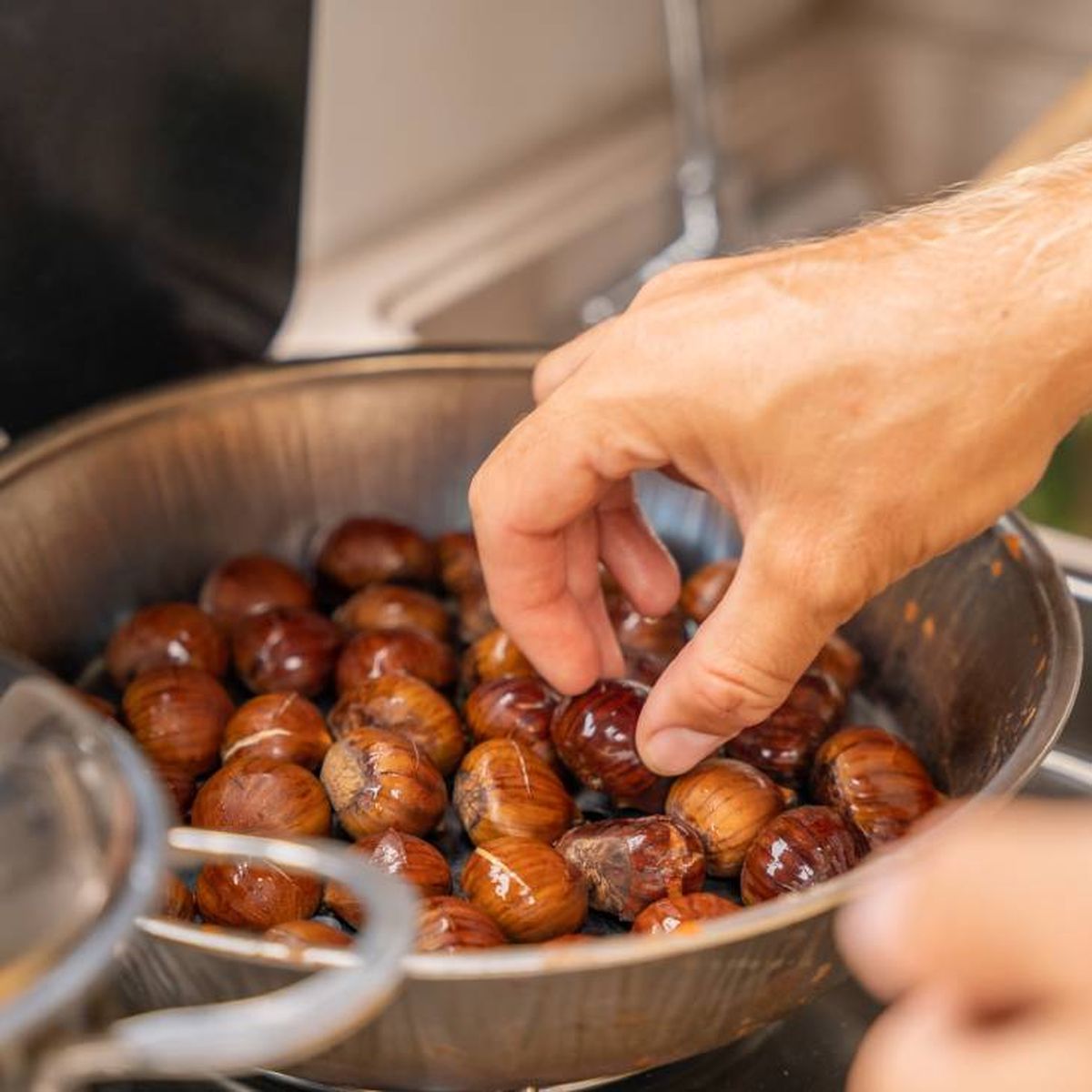 como hacer castanas en almibar