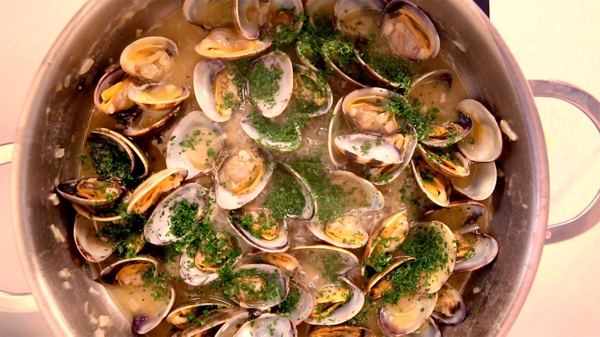 Receta de almejas a la marinera   paso 4