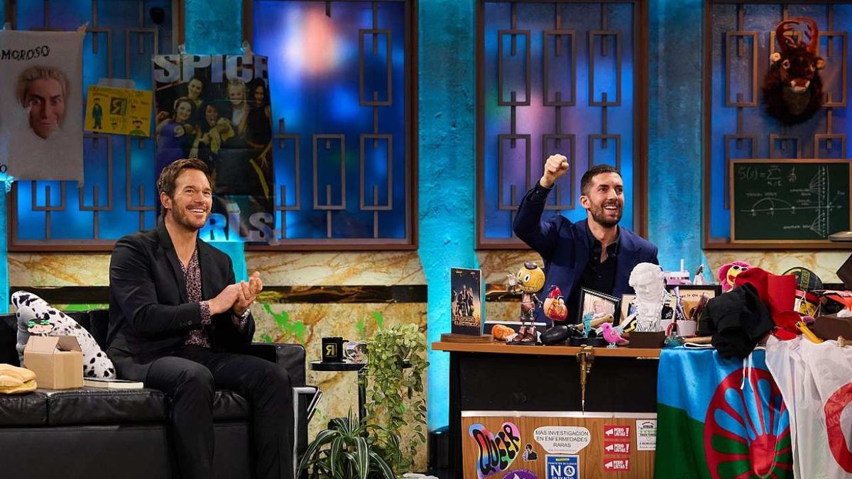 Chris Pratt y David Boncano ayer en la Revuelta.