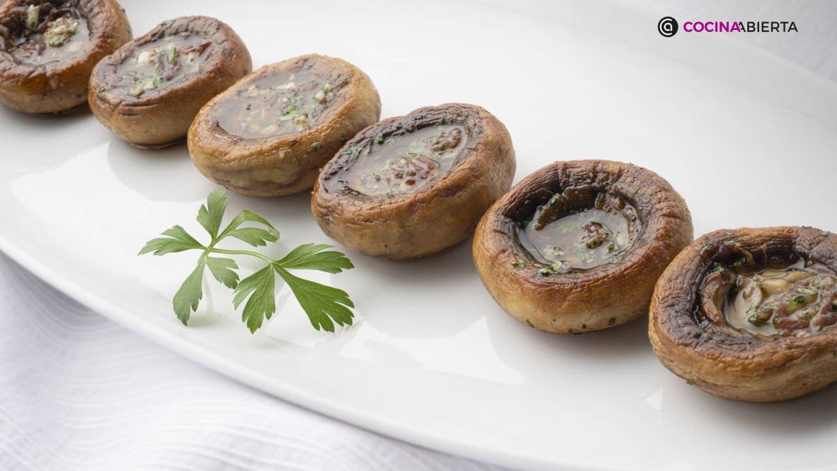 champinones con jamon receta