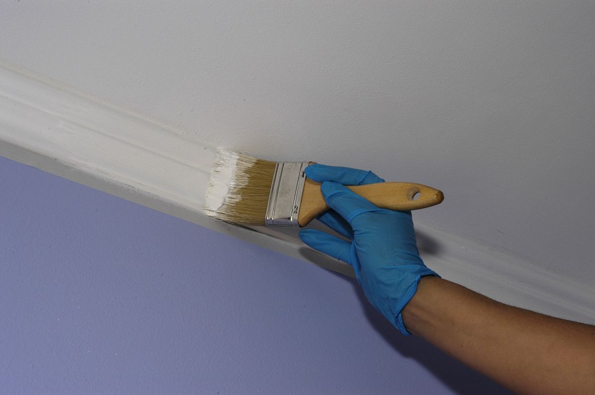 Colocación de cornisa de poliestireno paso 7