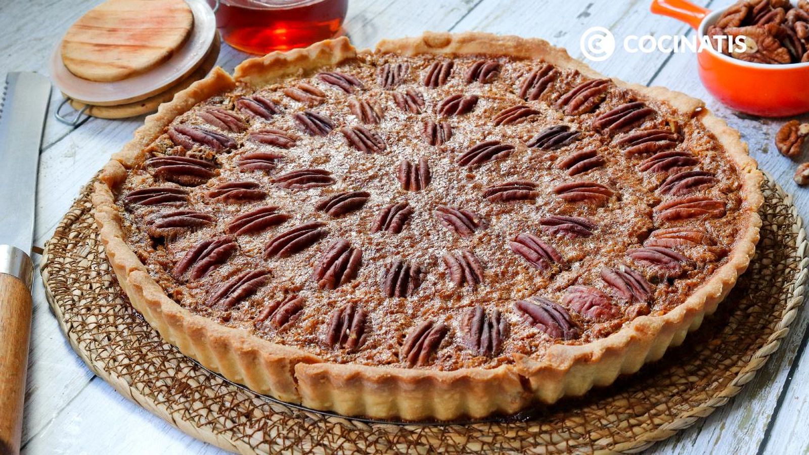 receta tarta de nueces pecanas