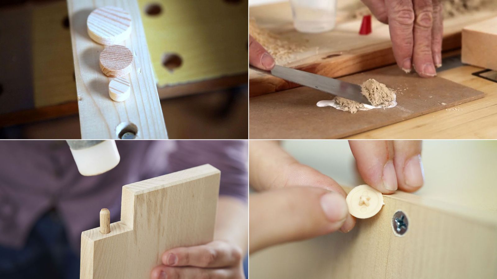 Cómo ocultar y disimular uniones en madera