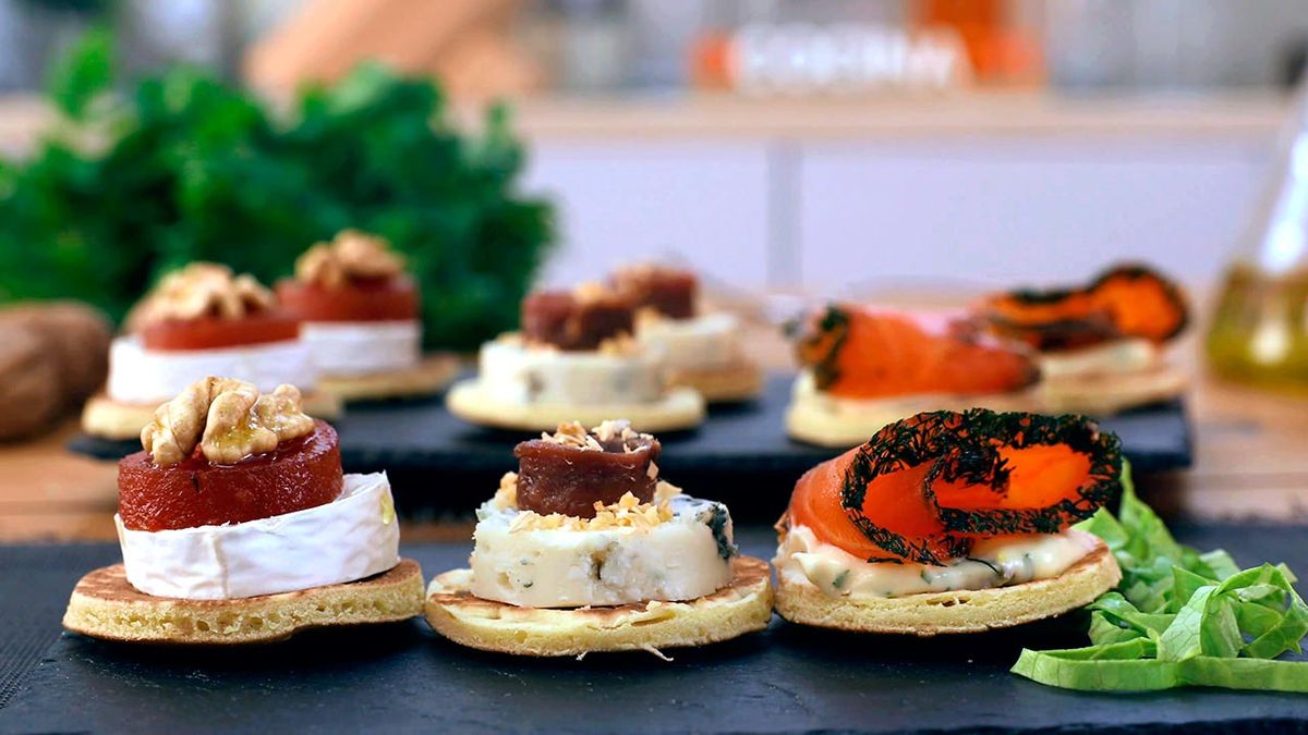 Surtido de blinis salados   paso 6