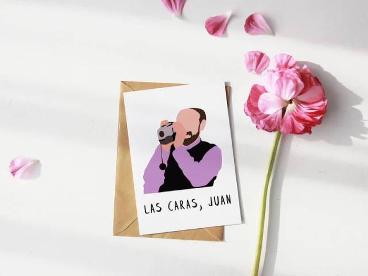tarjeta las caras juan etsy